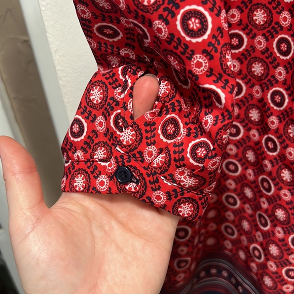 Patterned work blouse - Picture 3 of 4